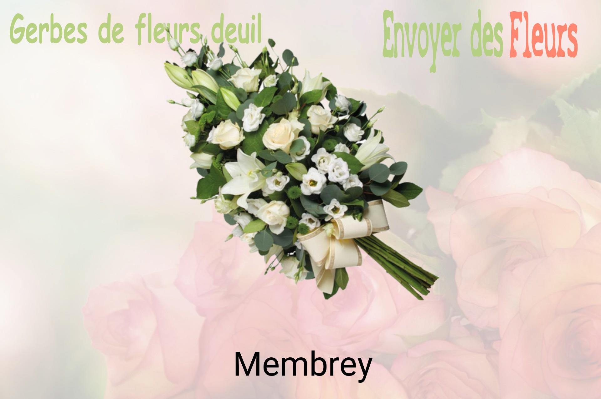 Gerbe de fleurs de deuil livrée à Membrey